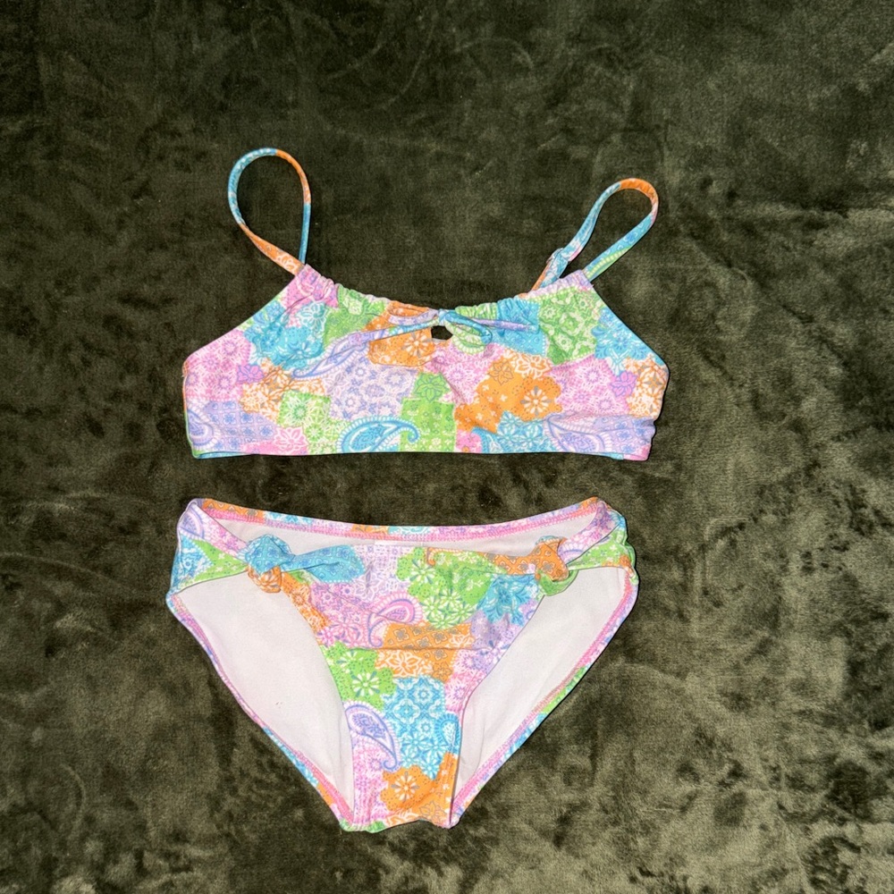 art class Multicolor Paisley Girls Two-Piece Swim Set